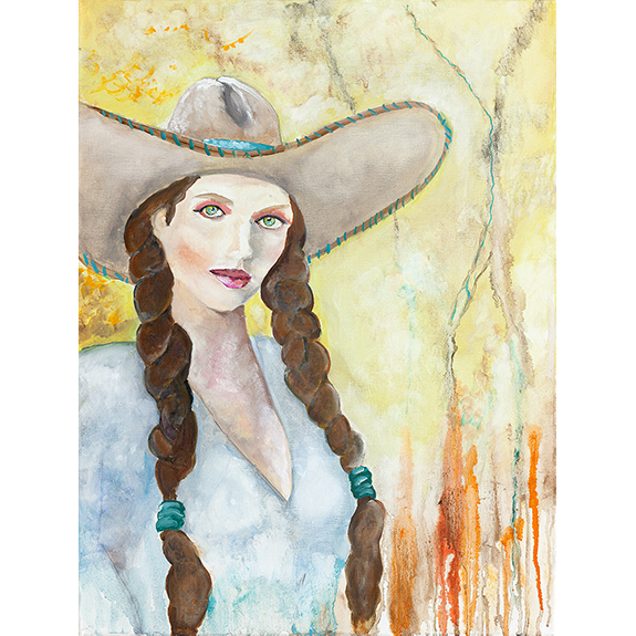 Arizona Sunshine - Cowgirl Attitude Oil Painting