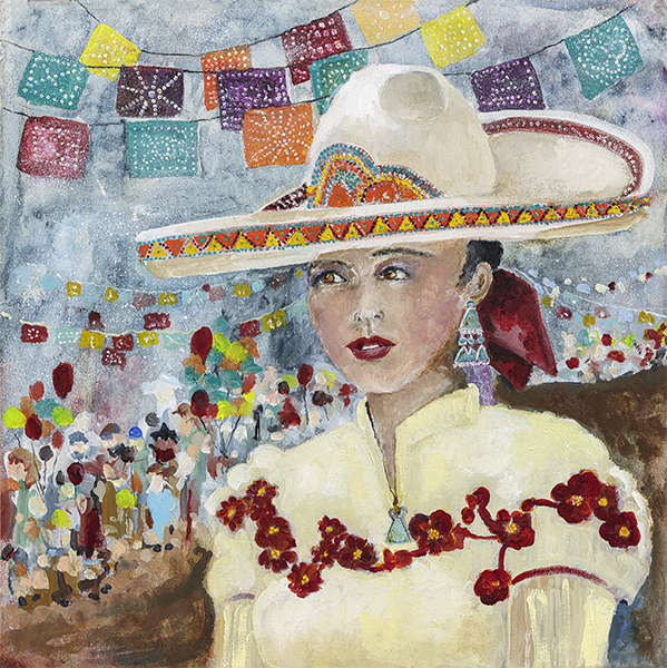 Fiesta Queen - Cowgirl Attitude Oil Painting