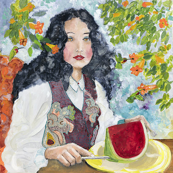Hummingbirds - Cowgirl Attitude Oil Painting