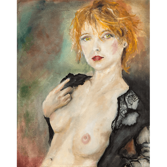 Siri - Cowgirl Attitude Oil Painting