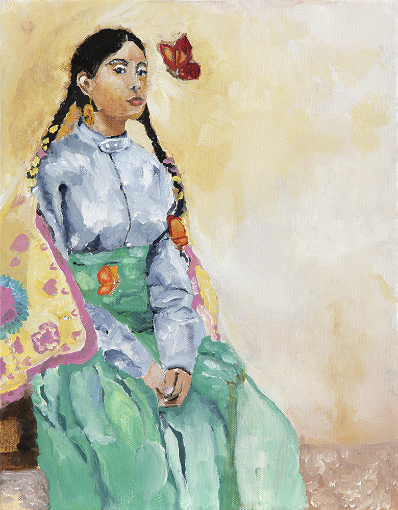 Butterfly Princess -  Oil Painting