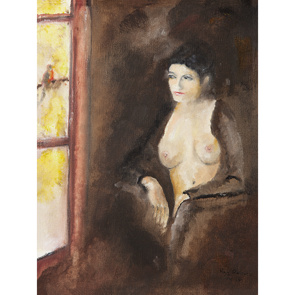 Bird Watcher - Oil Painting